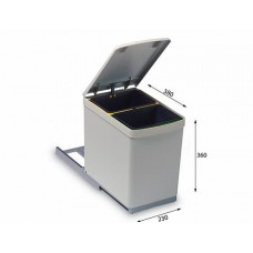 Система сортировки мусора Alveus ALBIO 10 2x7,5 L, пластик