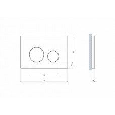 Кнопка Cersanit TWINS для LINK PRO/VECTOR/LINK/HI-TEC стекло белый