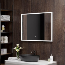 Зеркало Rails LED Gray 80х60 цвет СЕРЫЙ, алюминиевый профиль