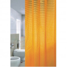 Шторка для ванной 3D(PVA) 180х180 БЕЗ колец оранжевая, арт. 3D-002