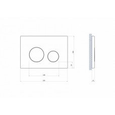 Кнопка Cersanit TWINS для LINK PRO/VECTOR/LINK/HI-TEC пластик хром глянцевый