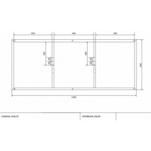 Рама Cersanit для ванны LORENA 140, Cersanit, 538, Каркасы, K-RW-LORENA*140n, Московская область, Наро-Фоминск, Нара, наре