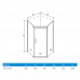 Душевое ограждение Erlit ER10109V-C1 (900x900x2000) пятиугольное, прозрачное, Erlit, 428, Душевые кабины и ограждения, ER10109V-C1, Московская область, Наро-Фоминск, Нара, наре