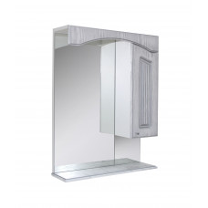 Зеркало-шкаф навесной без подсветки MIXLINE Крит-60 патина серебро (521792)