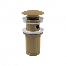 Донный клапан сифона для умывальника CLICK/CLACK 5/4", GOLD-мат, арт.A392-G-B