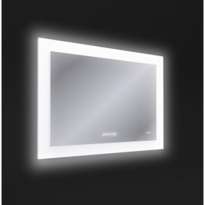 Зеркало LED 060 design pro 80x60 с подсветкой часы с антизапотеванием прямоуголь, Cersanit, 430, Мебель для ванных комнат, 465139, Московская область, Наро-Фоминск, Нара, наре