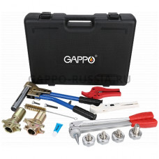 Универсальный комплект механического инструмента для труб PEX и аксиальных фитингов Gappo G1802