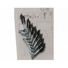 Монтажный набор Alveus для врезных моек 8 клипс для столешниц 30-40 мм, черный металл