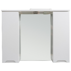 Зеркало RUSH со шкафчиками PIONEER 90 Белый глянец (PIM79290W)