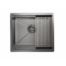 Стальная кухонная мойка Granula KS-5045U сталь сатин