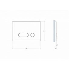 Кнопка Cersanit INTERA для LINK PRO/VECTOR/LINK/HI-TEC пластик хром глянцевый